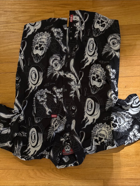 DIXXON Other - DIXXON Black and White Horror Graphic Button-Down Shirt